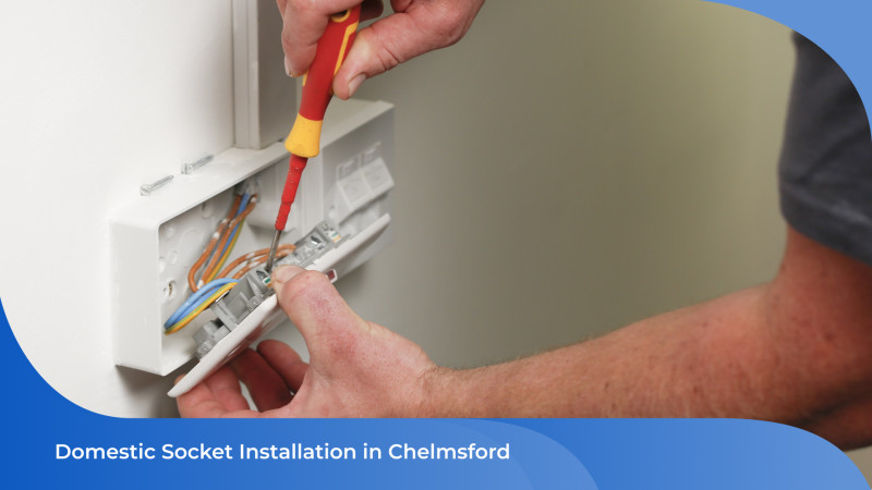 Close-up view of electrical wiring being adjusted with a screwdriver during installation work.